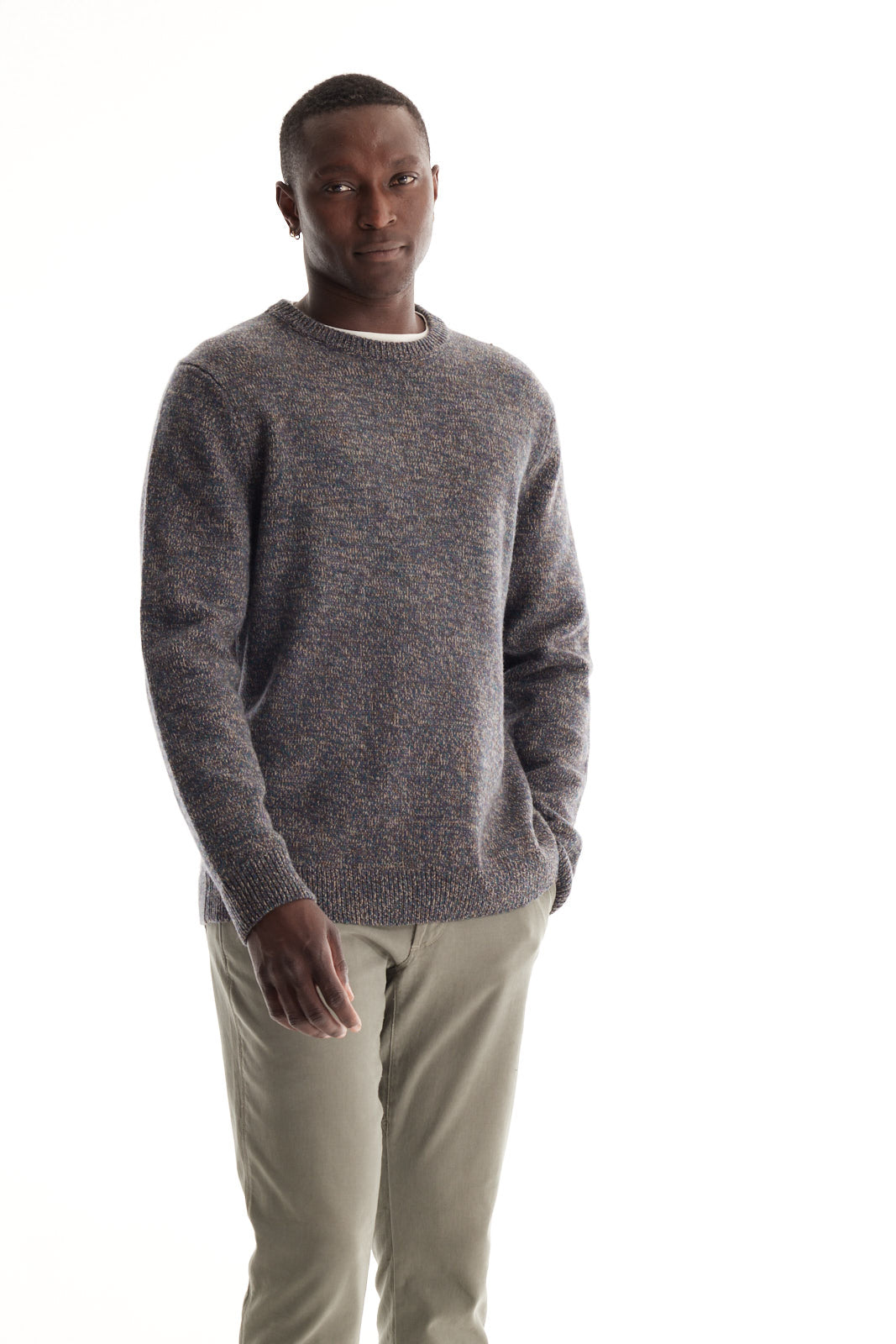 スウェット・トレーナー *STONE * Organic Soft Cotton Man to Man Navy 6100020S0 Men's Organic Cotton Sweaters