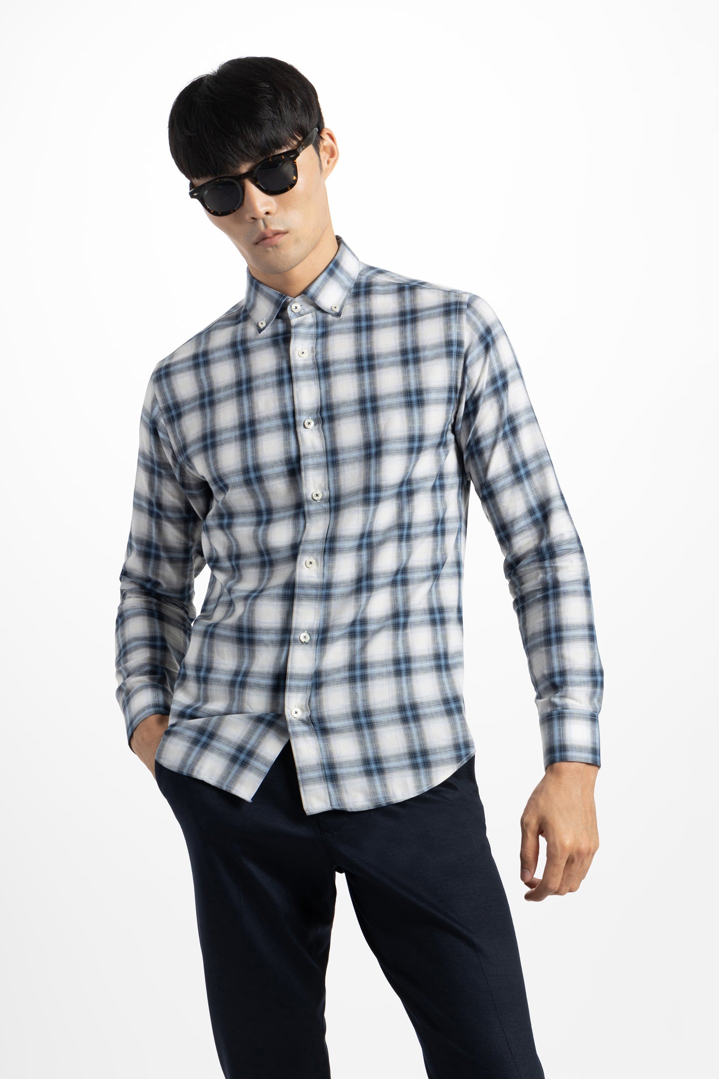 Navy Malibu Plaid