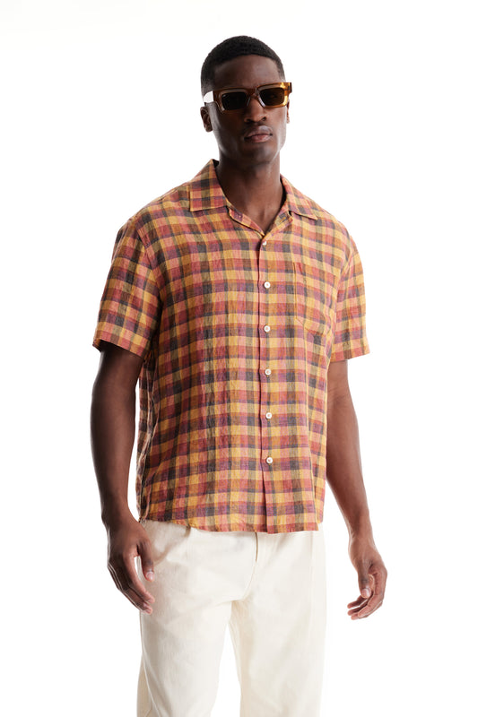 Golden Silverlake Sunset Plaid