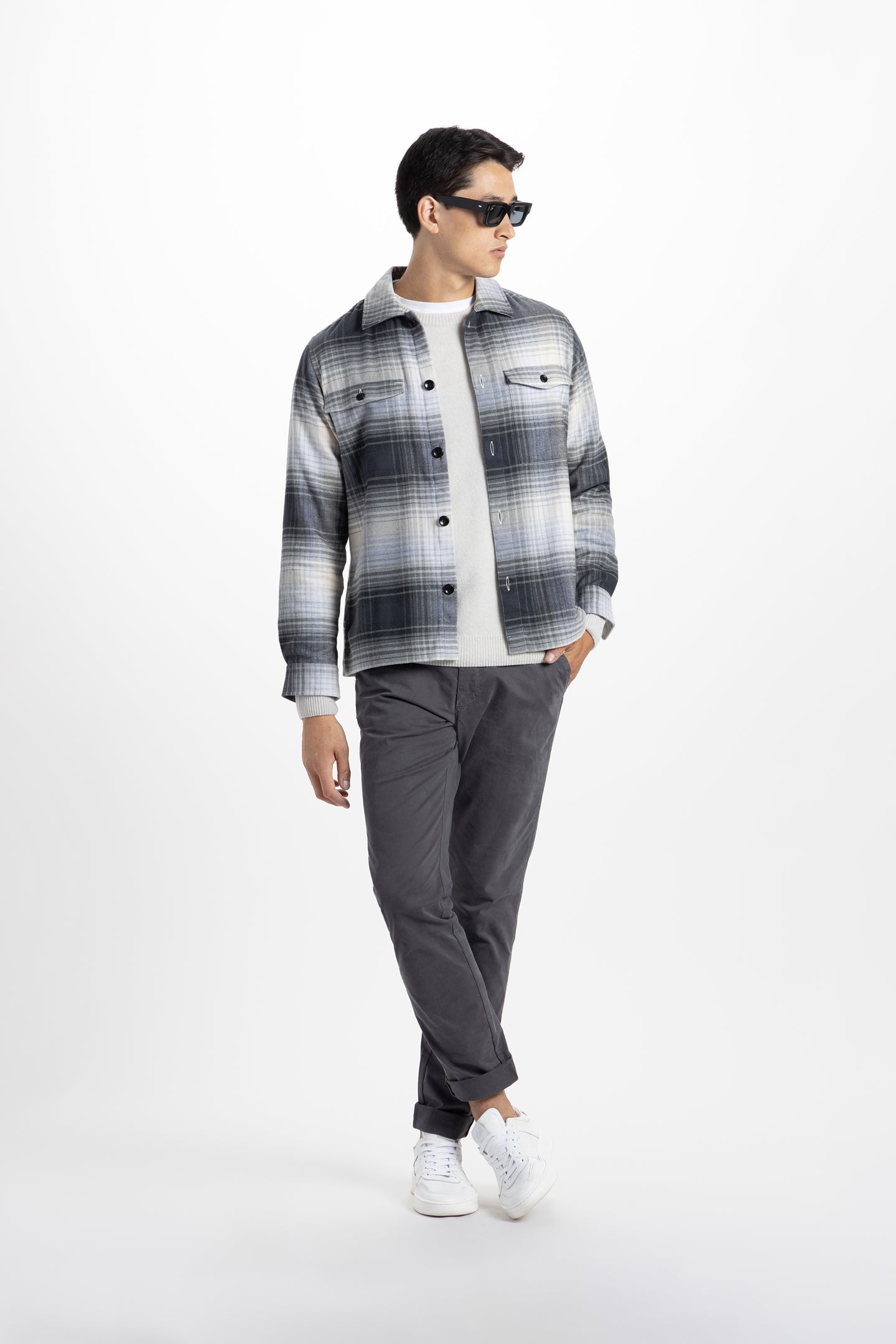 Grey Heather LaBrea Shadow Plaid