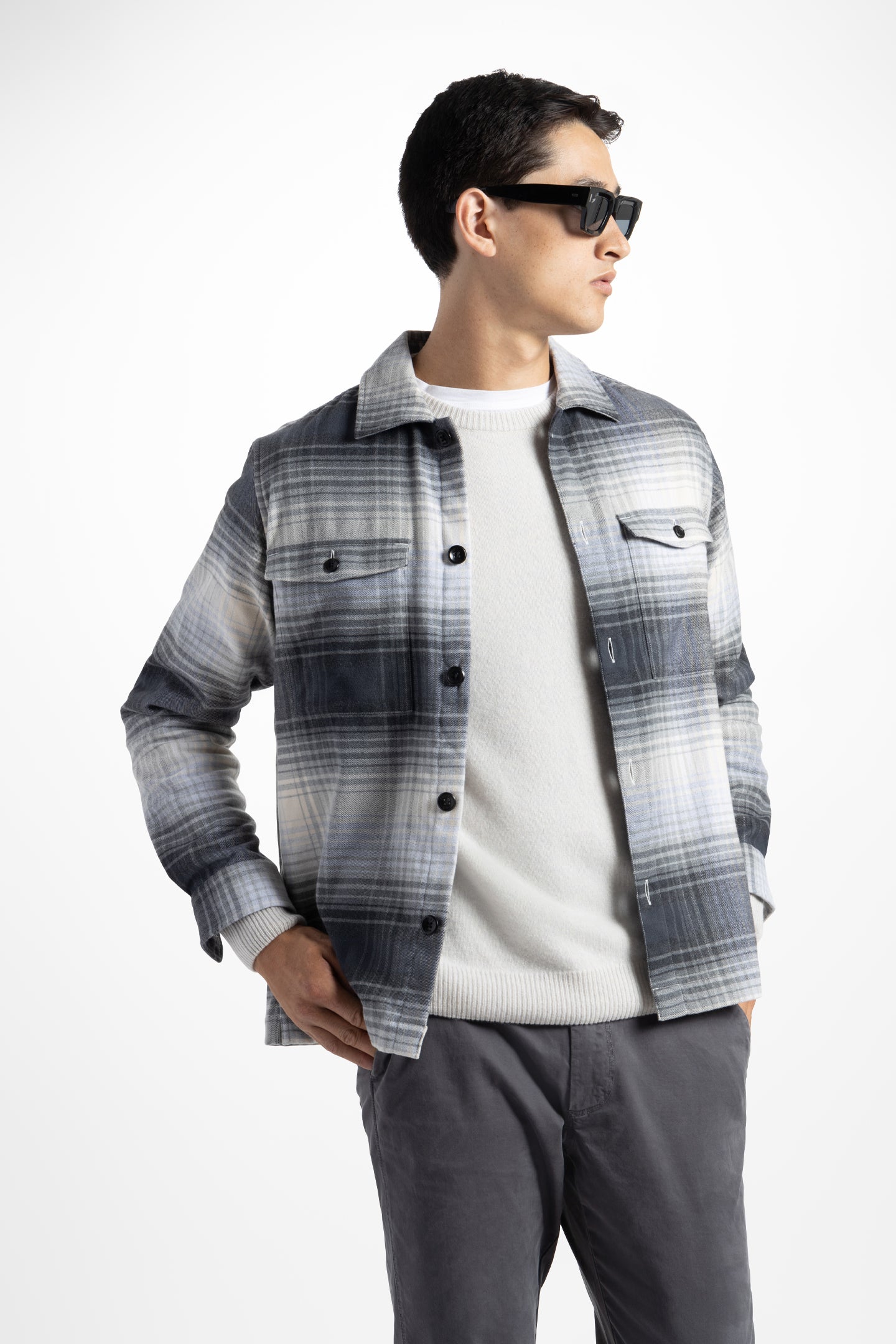 Grey Heather LaBrea Shadow Plaid