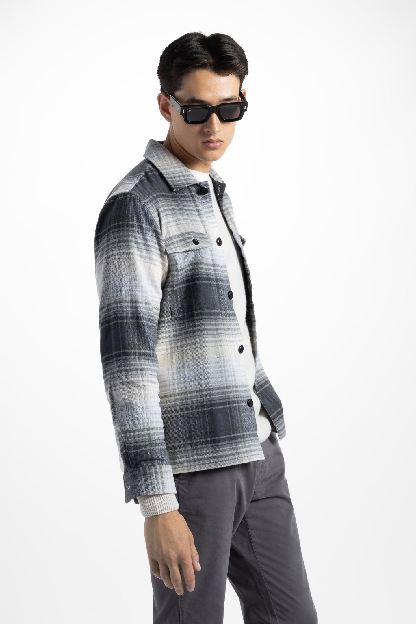 Grey Heather LaBrea Shadow Plaid