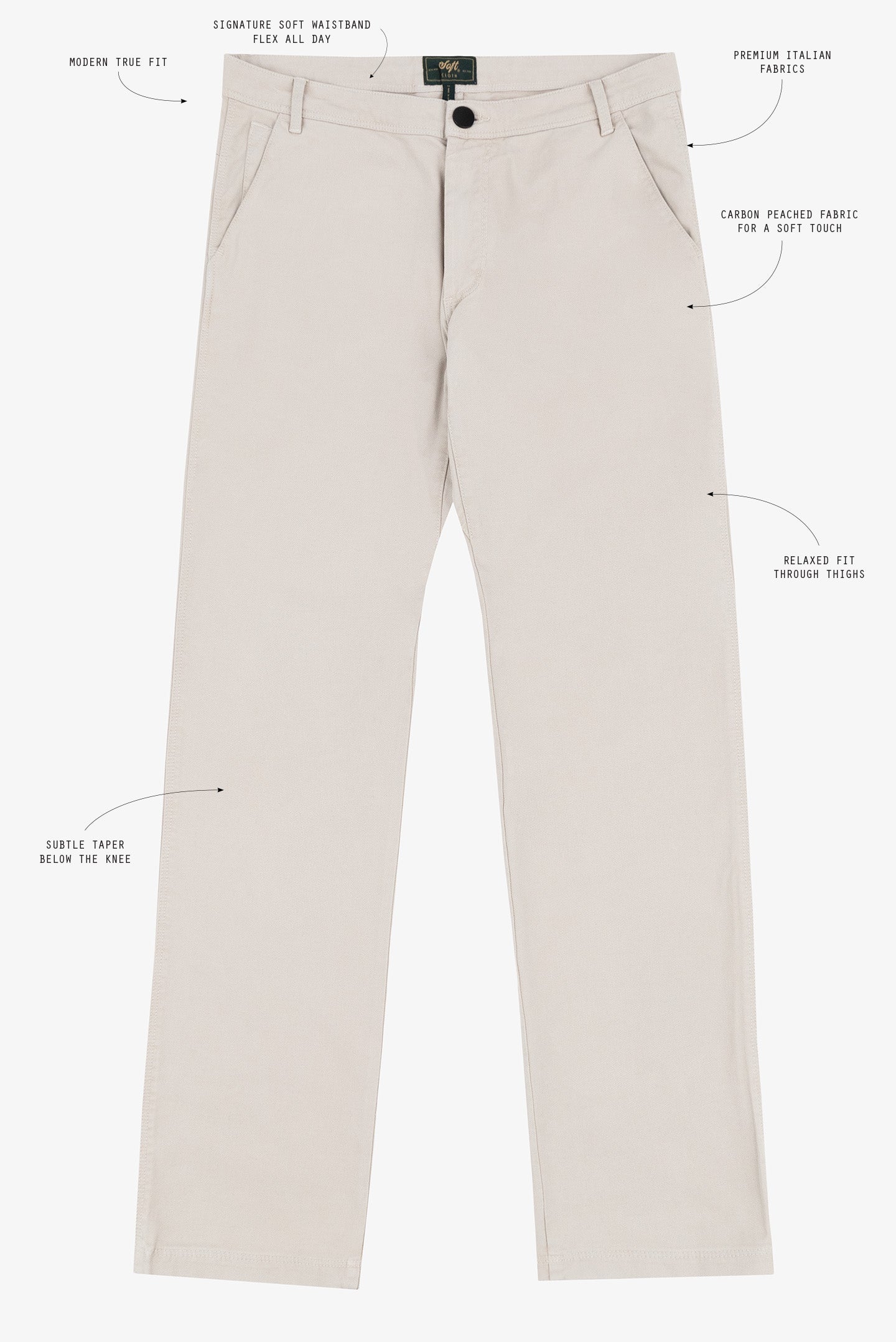 Taupe Stretch Straight Fit 5 Pocket Twill Pant – JACHS NY